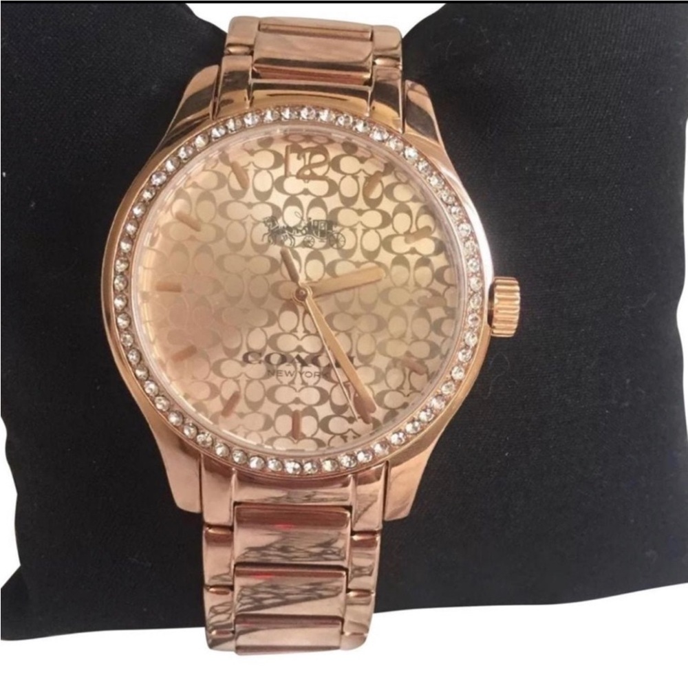Coach Gold Luxury Watch with Crystal Dial